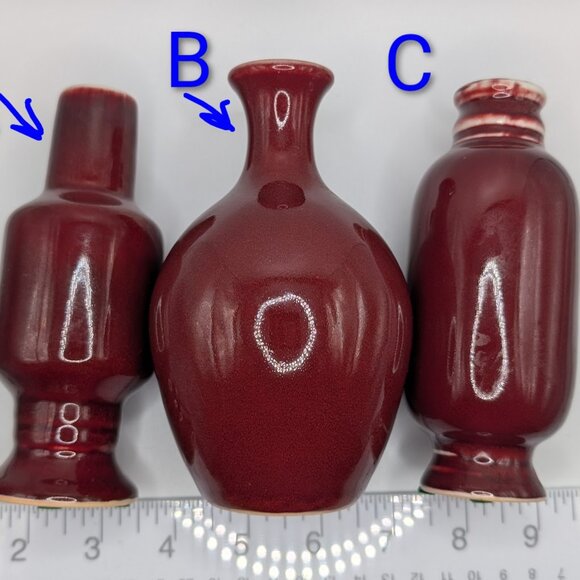 Maitland Smith Sang de Boeuf Oxblood Glazed Ceramic Bottle Vase Thailand "A" - Picture 11 of 11